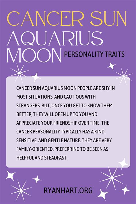 Cancer Sun Aquarius Moon Personality Traits | Ryan Hart