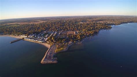 Aerial view Crystal Beach, Lake Eirie, Ontario, Sept 30 2017 - YouTube