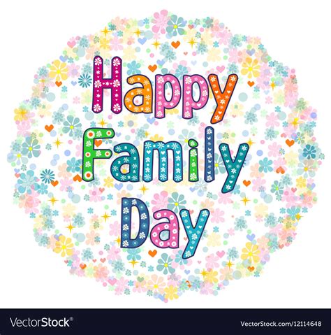 Happy family day Royalty Free Vector Image - VectorStock