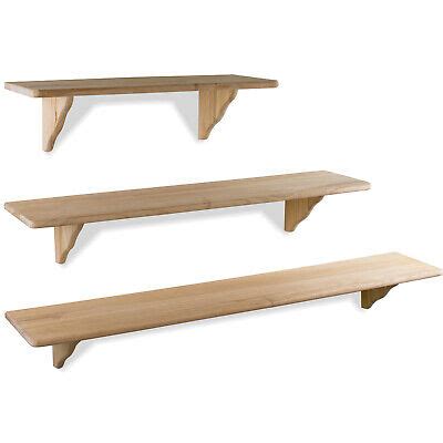 Natural Wood Wooden Shelf Storage Wall Mounted Pine Floating Shelves ...