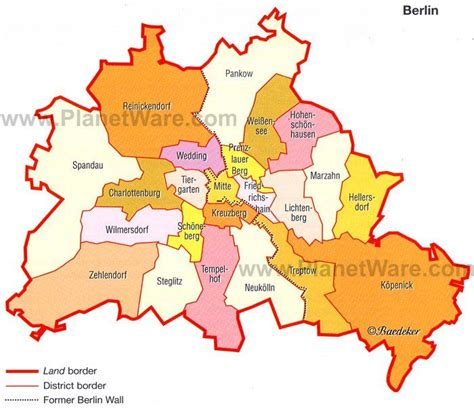 Berlin - The City and its Districts Map - Tourist Attractions | Berlin ...