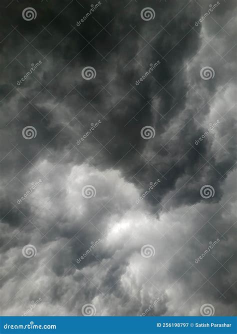 The Sky with Dark Thunder Clouds Stock Image - Image of state, storm ...