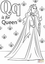 Letter Q Is For Queen coloring Page  Free Printable Coloring Pages sketch template