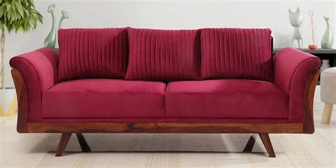 Anderson Fabric Sofa (Maroon) - Urban Ladder