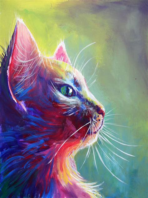 Bright Colors Hand Painted High Quality Abstract Animals Oil Paintings ...