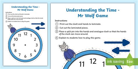 Understanding the Time - Mr. Wolf Game (teacher made)