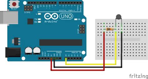 Measure temperature using Arduino and NTC thermistor