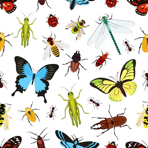 Insects seamless pattern 443409 Vector Art at Vecteezy