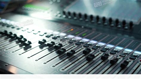 Music Studio Audio Mixer. Digital Sound Mixer In The Studio. Close-up. DOF Stock video footage ...