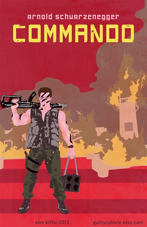 COMMANDO Original Movie Poster by guiltycubicle on Etsy