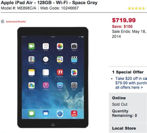 Future Shop/Best Buy iPad Sale: $100 Off All 128GB iPad Air Models ...