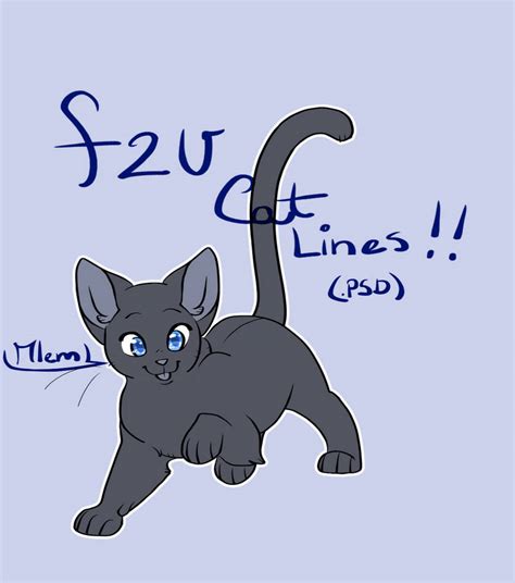 F2U Cat lineart by Angelpaw33 on DeviantArt