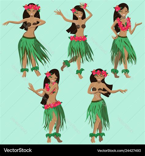 Hawaiian Hula Dancer Cartoon - Cartoon Hula Dancer Vector Istock Illustration Only Istockphoto ...