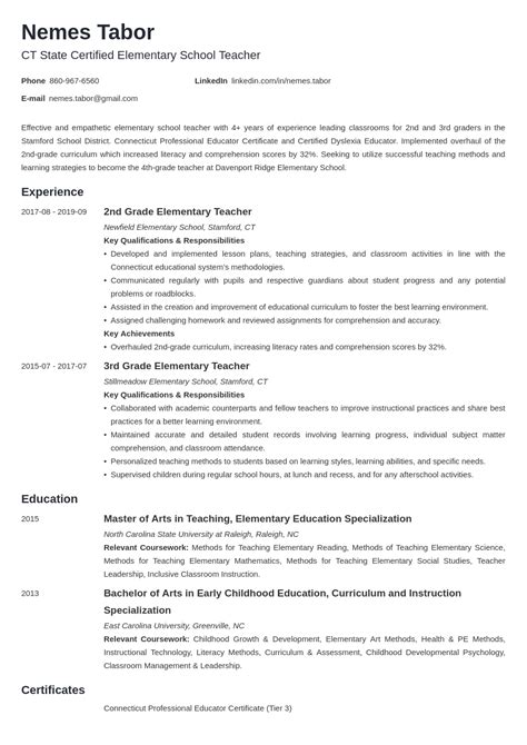 Elementary Teacher Resume—Examples and 25+ Writing Tips