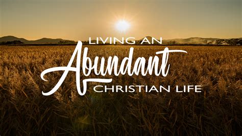 Living An Abundant Christian Life - Church of Pentecost