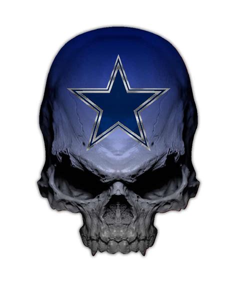 Cowboys Skull Decal Football Sticker