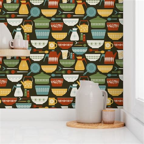 vintage kitchen Wallpaper | Spoonflower