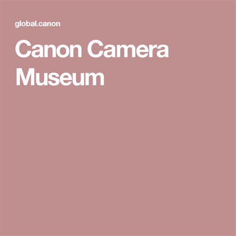 Canon Camera Museum