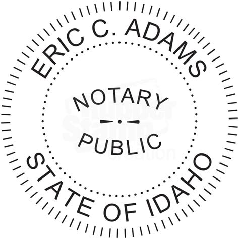 Notary Stamp for Idaho State - Round - Notary Stamps & Supplies