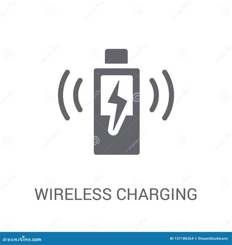 Wireless Charging Icon. Trendy Wireless Charging Logo Concept on Stock Vector - Illustration of ...