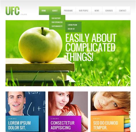 Free College Website Template #248679 - TemplateMonster