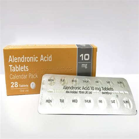 Buy Alendronic Acid 10mg Tablets, 28 Tablets - Dock Pharmacy