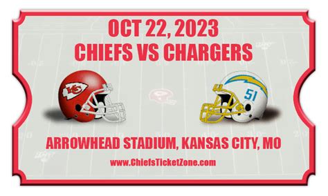 Kansas City Chiefs vs Los Angeles Chargers Football Tickets | 10/22/23