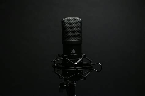 Black Microphone With Black Background · Free Stock Photo