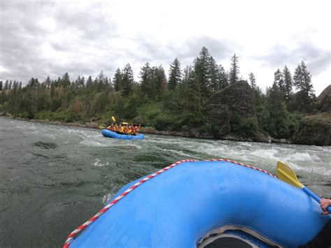 Spokane River whitewater rafting with Wiley Waters down class III rapids