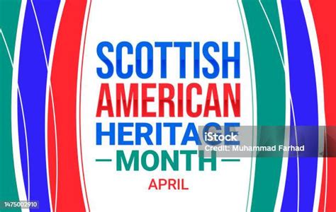 Scottish American Heritage Month Background With Colorful Design And Typography Stock ...