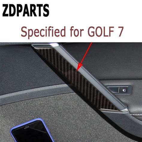 ZDPARTS Fit For Volkswagen VW Golf 7 GTI R GTE GTD MK7 LHD 2013 2017 Carbon Fiber Door Handle ...