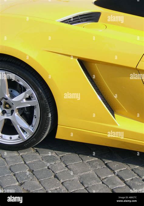 yellow lamborghini sports car Stock Photo - Alamy