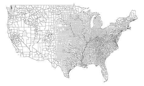 Blank Us County Map - Printable US Maps