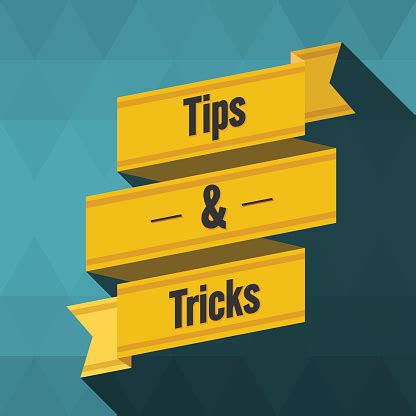 Tips And Tricks Ribbon Design Stock Illustration - Download Image Now ...