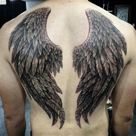 #attractivetattoos | Back tattoos for guys, Wing tattoo men, Angel ...