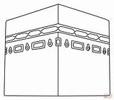 Kaaba Outline Coloring Page Sketch sketch template