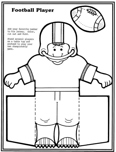 Mostly Paper Dolls Too! | Football players, Football crafts, Football ...