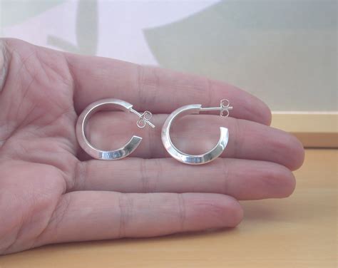 Sterling Silver Creole Hoop Earrings 23mm | Silver Hoop Earrings UK