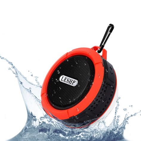 Waterproof Bluetooth Speaker LESHP Pocket Mini Speaker C6 Waterproof ...