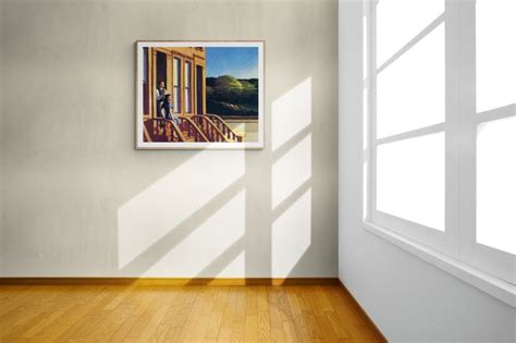 Edward Hopper Sunlight On Brownstones 1956 art print on canvas