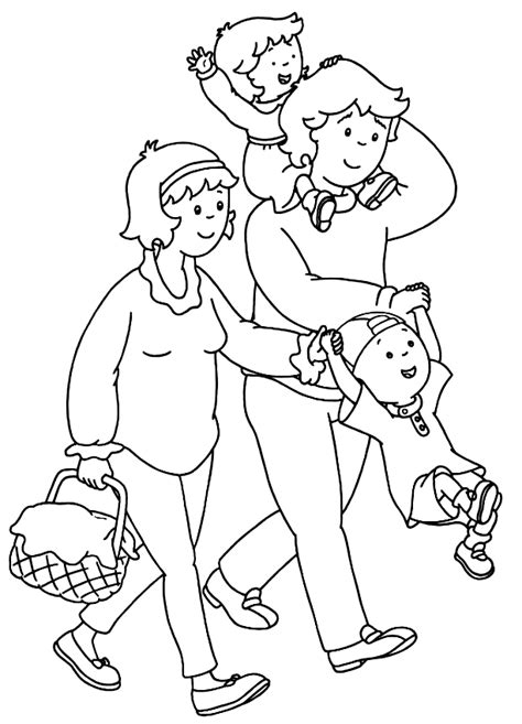 Caillou Family Coloring Pages Coloring Pages