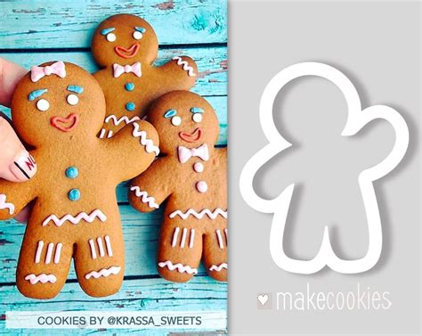 Gingerbread Man Cookie Cutter, Christmas Cookie Cutters, Fondant ...