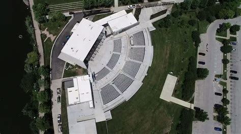 An aerial look at the Amphitheater at White River State Park