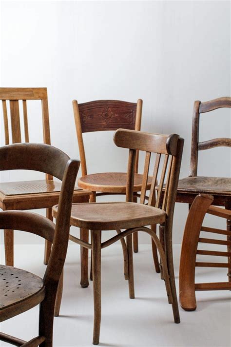 Wooden Dining Chairs Carlos Vintage Brown Mismatching | gotvintage Rental & Event Design