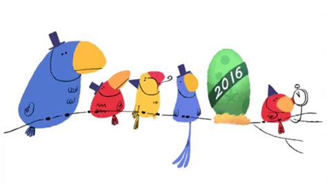 New Year's Eve 2016 Google Doodle Animation - YouTube