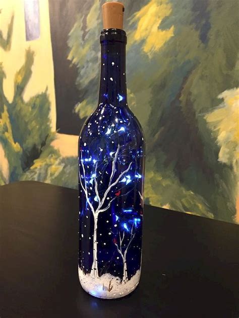 40 Fantastic DIY Wine Bottle Crafts Ideas With Lights (23) - doityourzelf | Glass bottle crafts ...