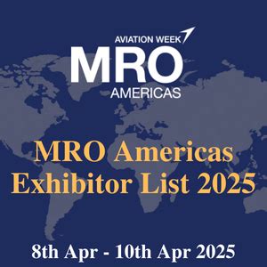 MRO Americas Exhibitor List 2025 - Buy At $300 - Exhibitors Data