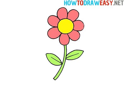 a drawing of a flower with the words how to draw easy