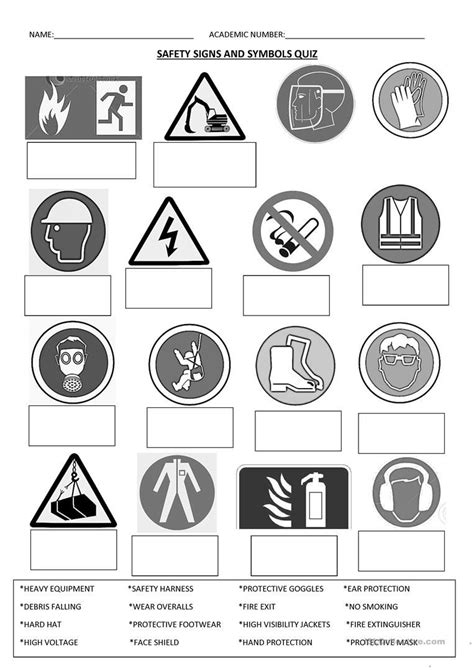 SAFETY SIGNS - English ESL Worksheets | 和