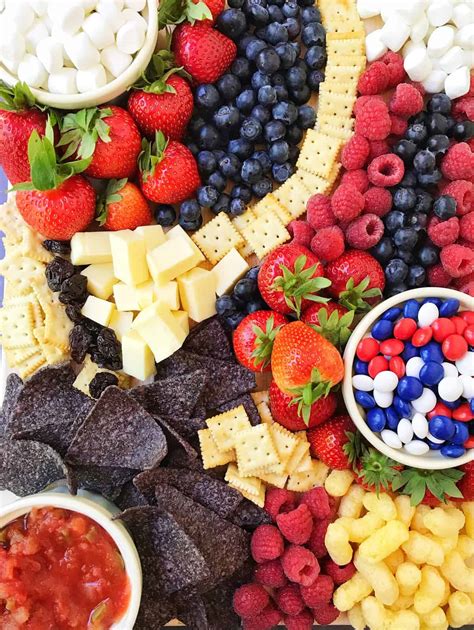 Red White and Blue Snack Board - My Casual Pantry